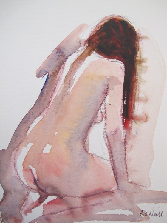 female nude kneeling