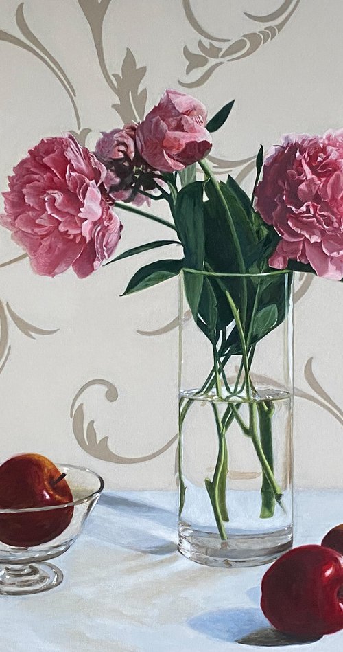 Peonies & Crimson by Dario Cavicchioni