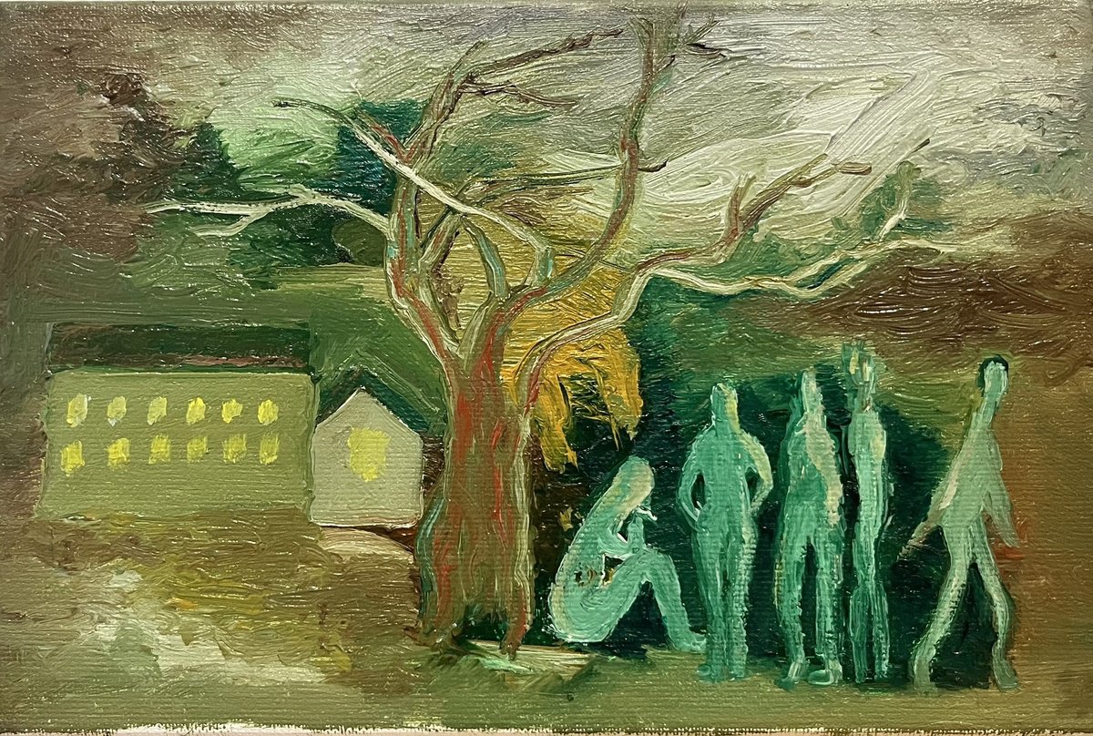 Meeting By Juan Du, 12 X 8, Artwork For Sale On Artfinder