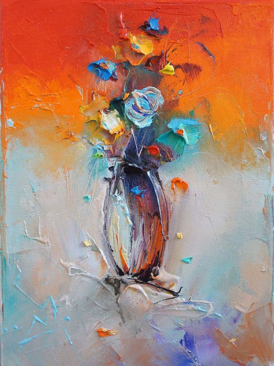 Floral composition, Flowers Oil Painting