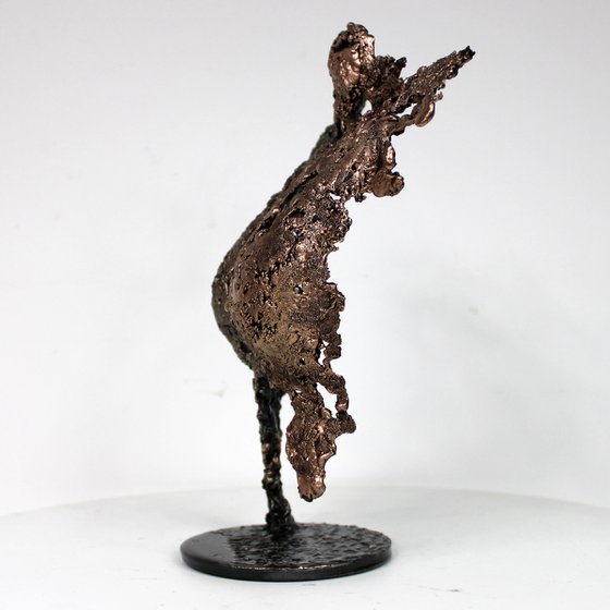 Pavarti Light - Body woman metal artwork - steel, bronze lace