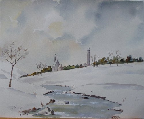 Winter at Glendalough by Maire Flanagan