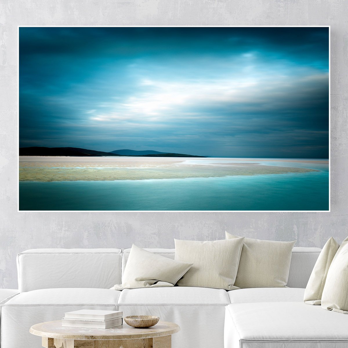 Impressionistic Landscape Photograph By Lynne Douglas, 52 X 36", Colours Of The Sea, Original Artwork