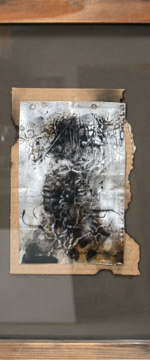 LOST ANCIENT PORTRET URBAN MUUNDANE FACE DISTORSION ON METAL BY MASTER KLOSKA by Kloska Ovidiu