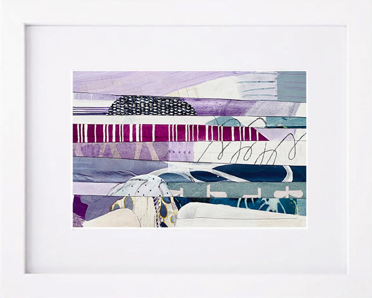 Abstract Painting By Kathy Ferguson, 10 X 8", Nantucket Afternoon, Original Artwork