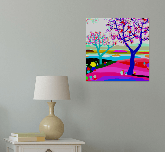 In bloom (En flor) (pop art, landscape)