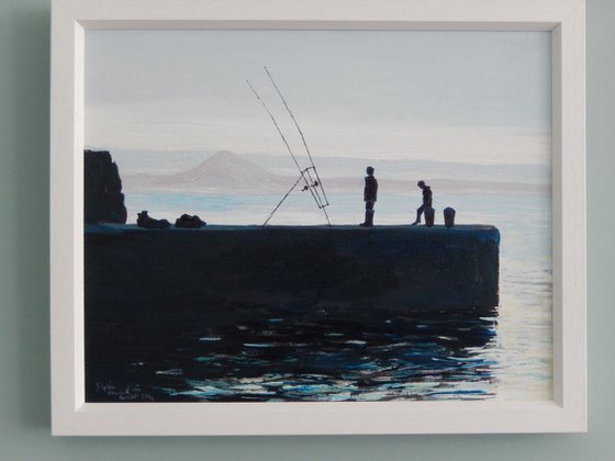 Fishing Scene At The Harbour, Cellardyke