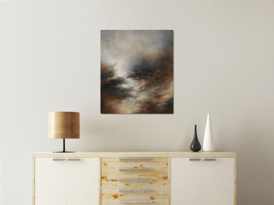 Little blue storm 60X70cm - original oil painting by Elena Troyanskaya