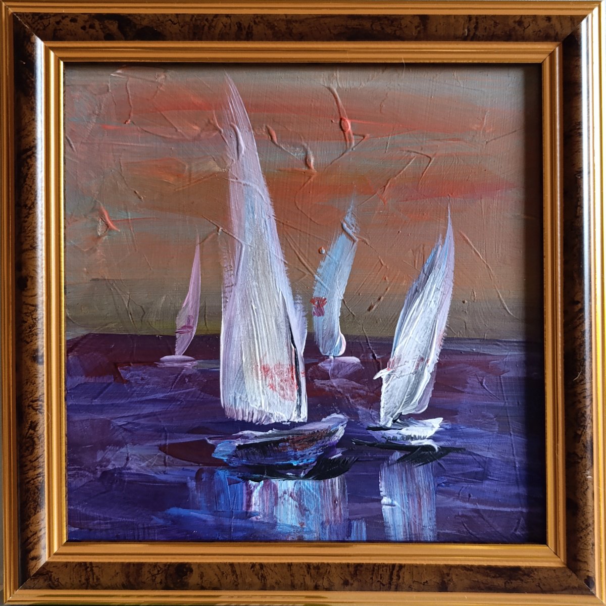 Regatta I By Salana Art / Svetlana Samovarova, 7 X 7, Artwork For Sale On Artfinder