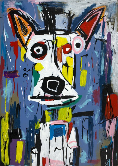 Self-Portrait of Basquiat's Dog I by Kosta Morr