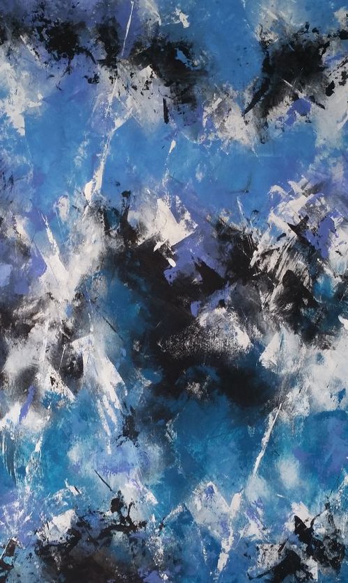 Abstract Modern ACRYLIC Painting on CANVAS by M.Y. by Max Yaskin