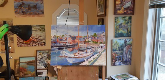 Sunny day in Lunenburg  (18x24x1.5")