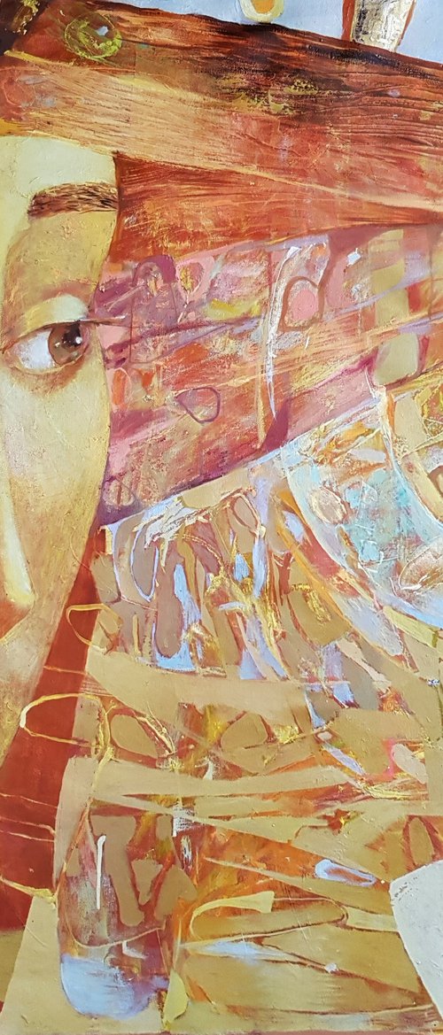 Large abstract, woman painting by Kate Kulish