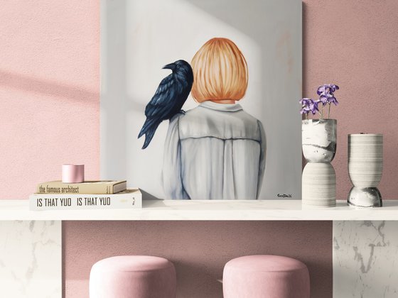 Woman with the Raven