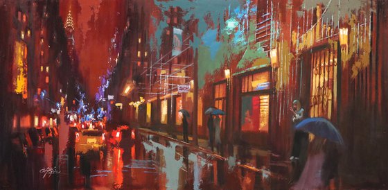 Evening Walk on Broadway