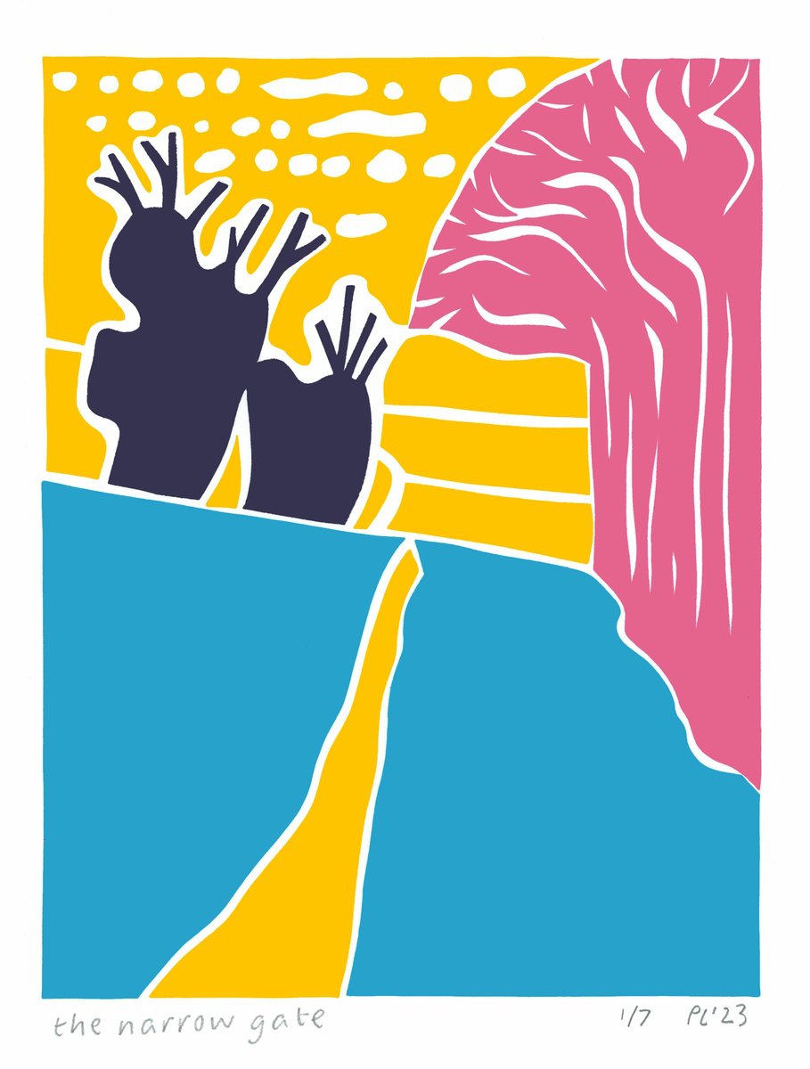 Expressive Print , The Narrow Gate By Peter Long, 10 X 14, Artwork For Sale On Artfinder