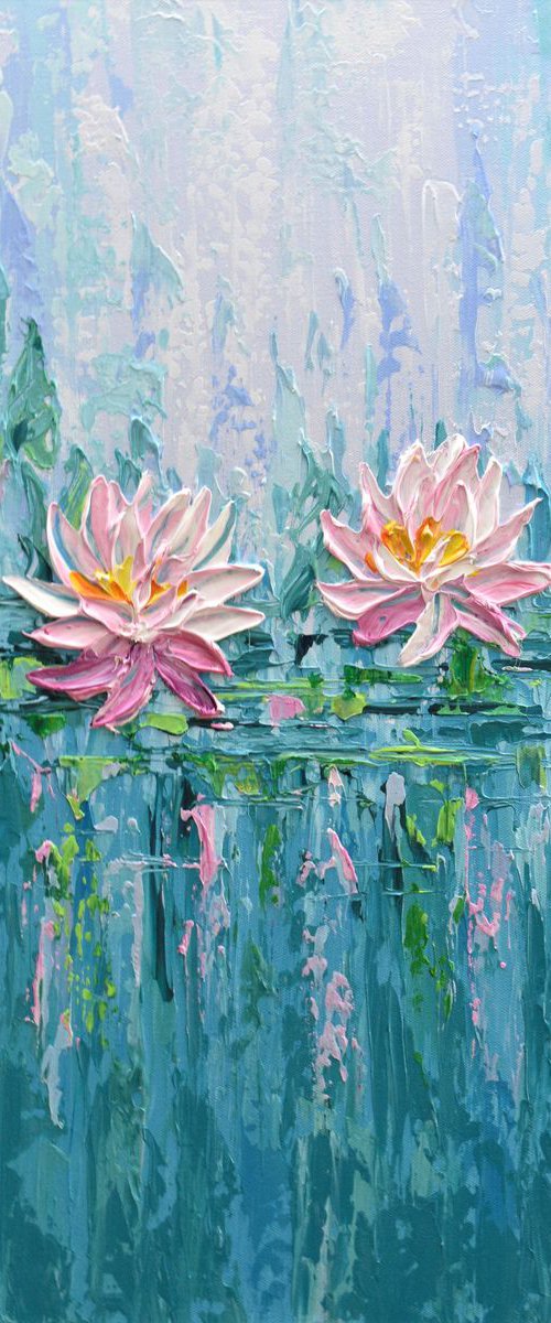 Pink Water lilies by Olga Tkachyk