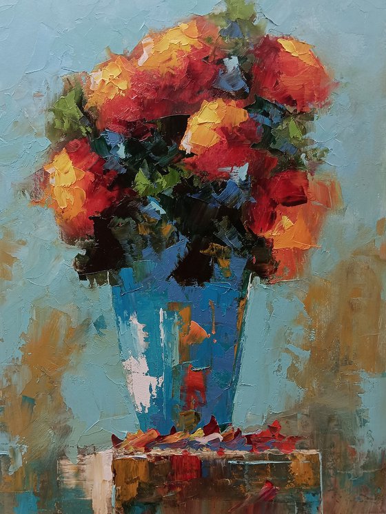 Still life, abstract flowers