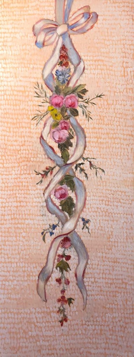 Marie Antoinette Flower Garland Oil Painting