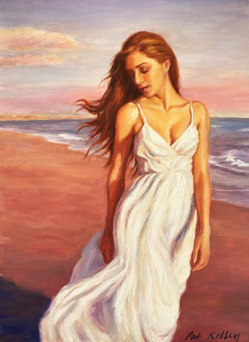 Woman at the Beach by Pat Kelley