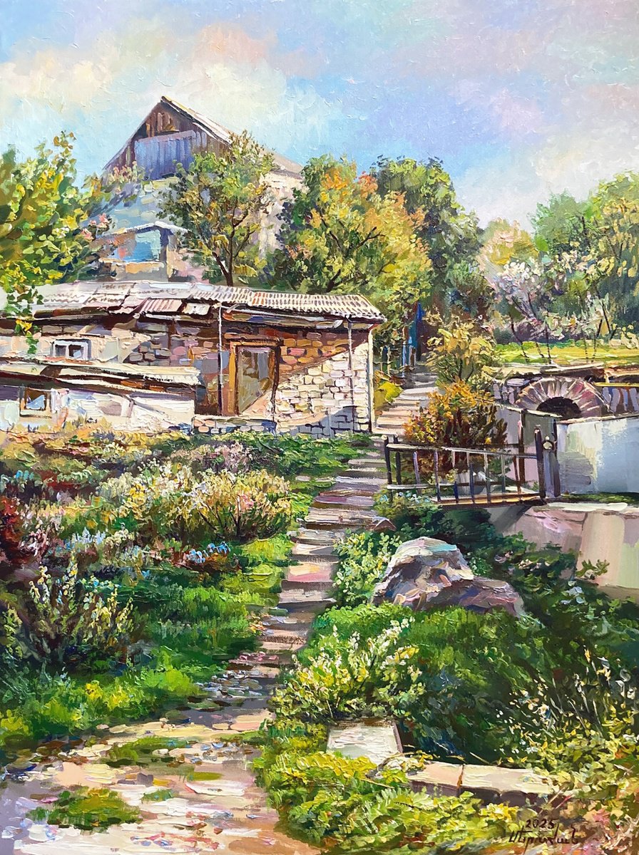 A Secluded Corner Of Khashtarak Village By Meruzhan Khachatryan, 24 X 31, Artwork For Sale On Artfinder