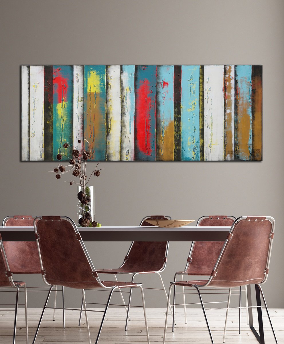 Turquoise Panels Light by Ronald Hunter