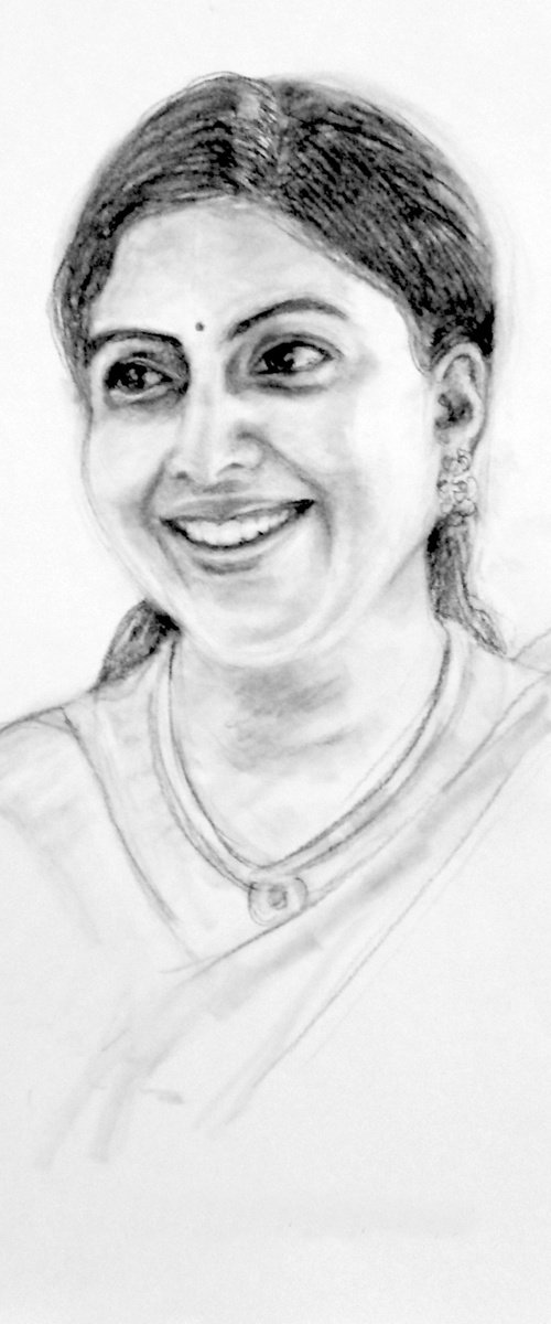 Pretty smile sketch by Asha Shenoy