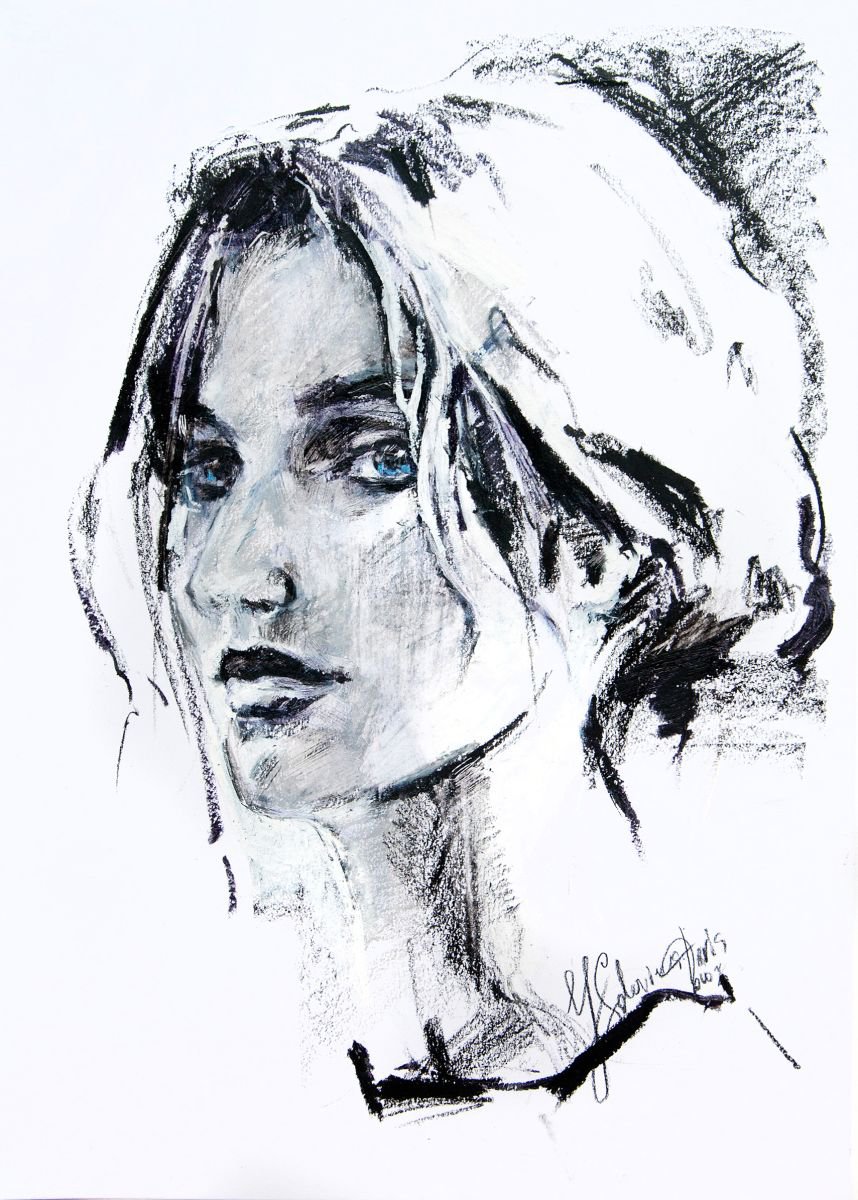 Unknown girl#1 Realistic woman portrait by Daria Yablon-Soloviova