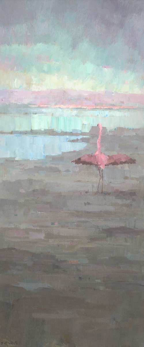 Lone Flamingo by Steve Mitchell