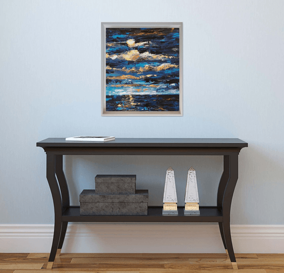 The Midnight Moon = semi abstract seascape