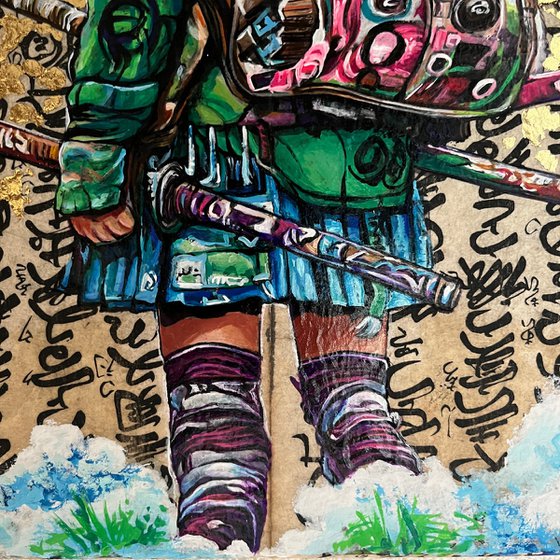 Street Art Samurai Girl