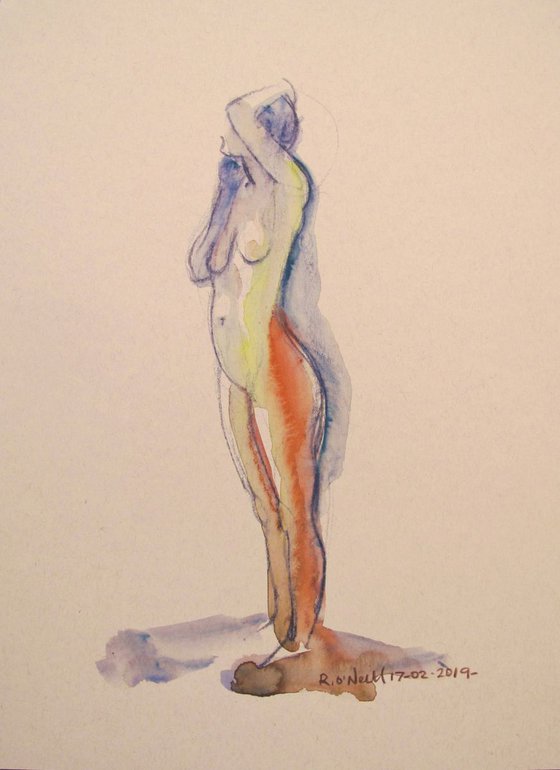 Standing female nude