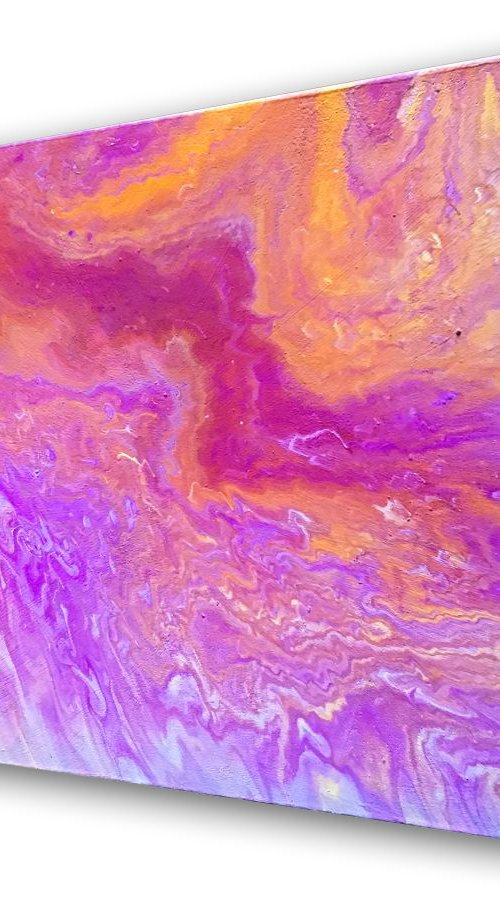 "Universal Intelligence" - FREE USA SHIPPING - Original Abstract PMS Fluid Acrylic Painting - 24 x 18 inches by Preston M. Smith (PMS)