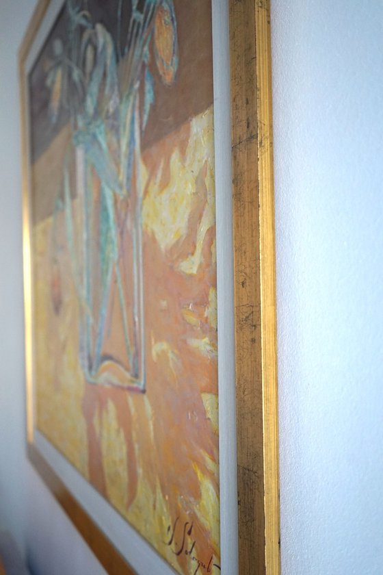 Flowers in a glass vase