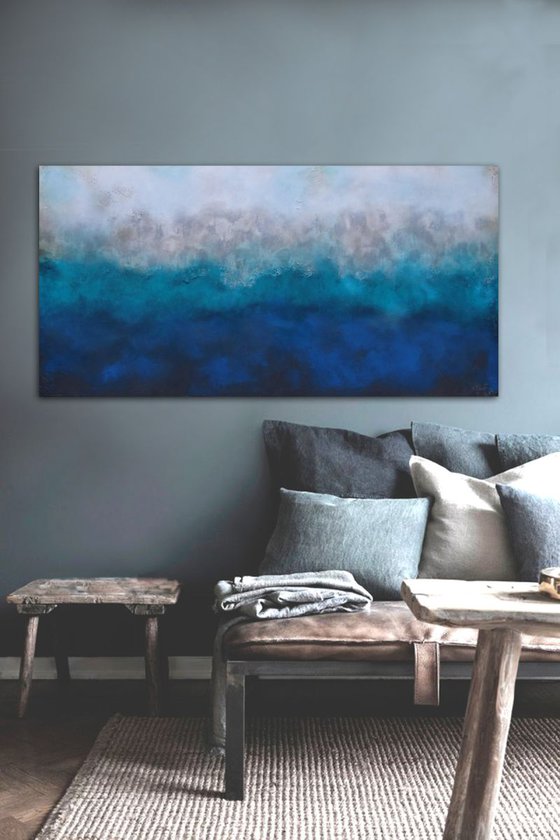 seascaping blue (140 x 70 cm)