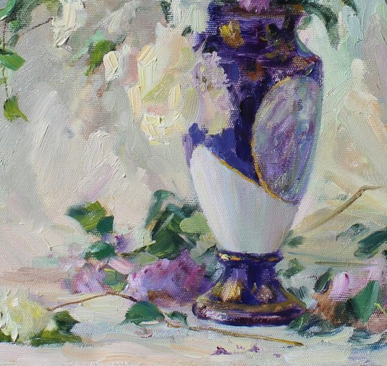 Lilac in an antique vase