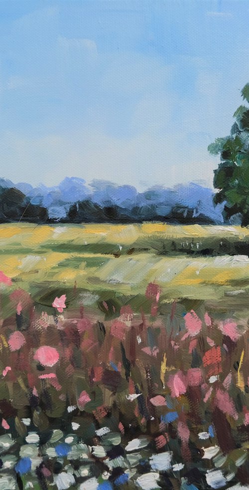 Looking over the fields by Kerry Lisa Davies