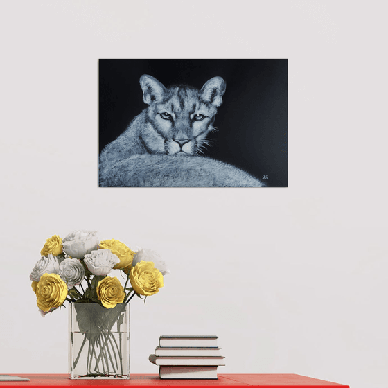 Puma... / FROM THE ANIMAL PORTRAITS SERIES / ORIGINAL PAINTING