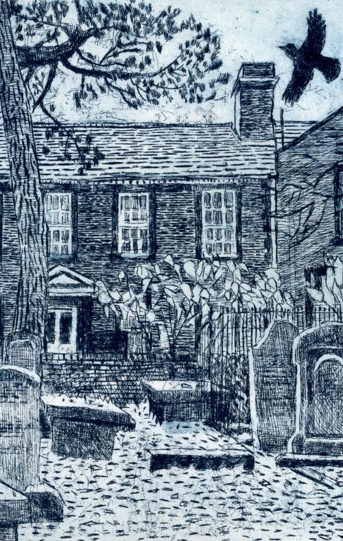 Parsonage with rooks, Haworth by Janis Goodman