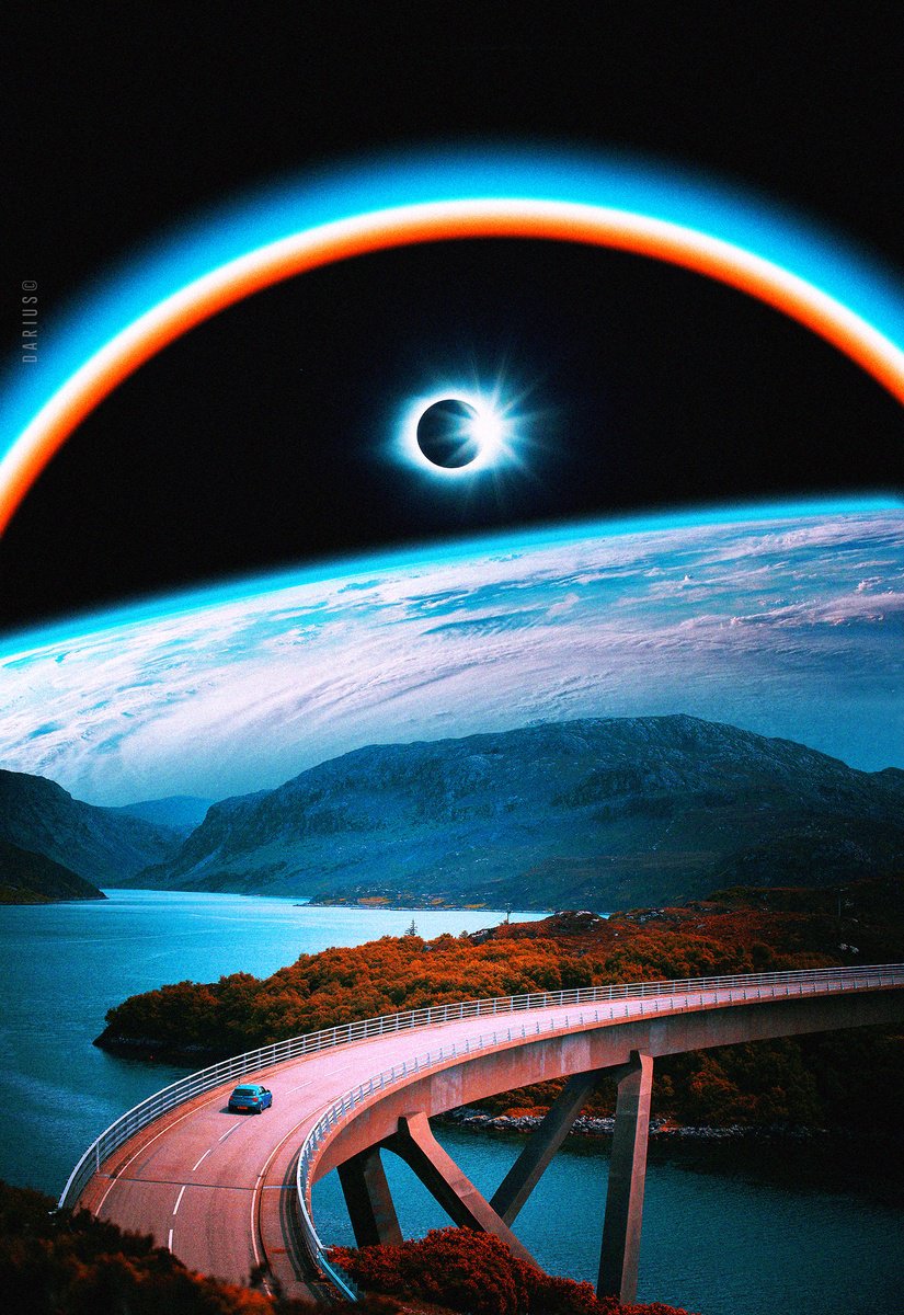 Surrealistic Landscape Giclee Print By Darius Comi, 12 X 18, Stardust Avenue, Original Artwork