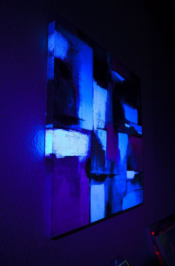 square abstract- GLOW IN THE DARK
