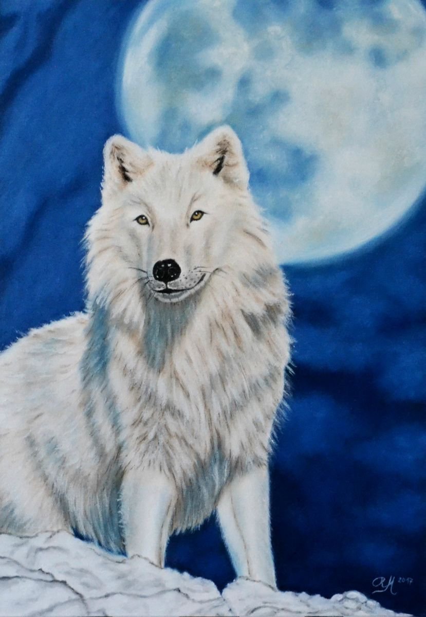 Photorealistic Oil Painting , The Enchanted Moonlit Nights By Monika Rembowska, 14 X 20, Artwork For Sale On Artfinder