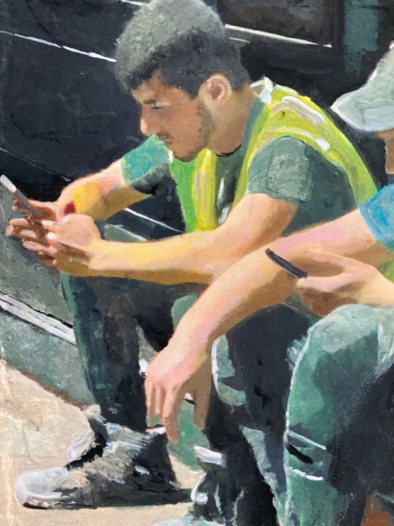 Guys Taking A Break In The Sun