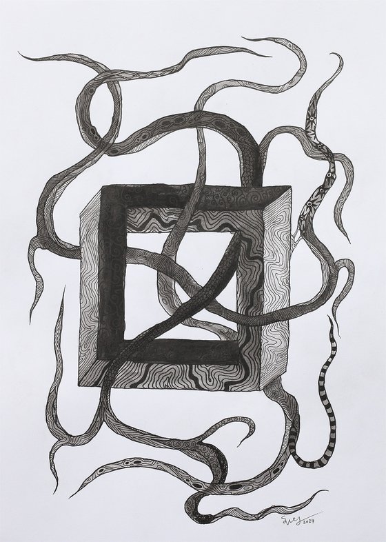 Abstract drawing # 05, with impossible figure