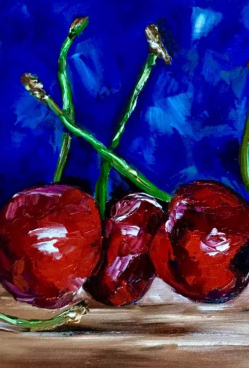 Cherries. Still life. by Olga Koval