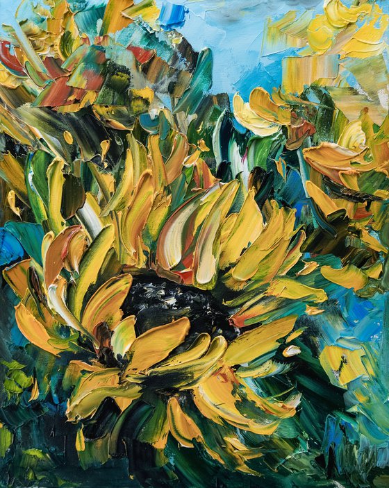 Sunflower Field Oil Painting