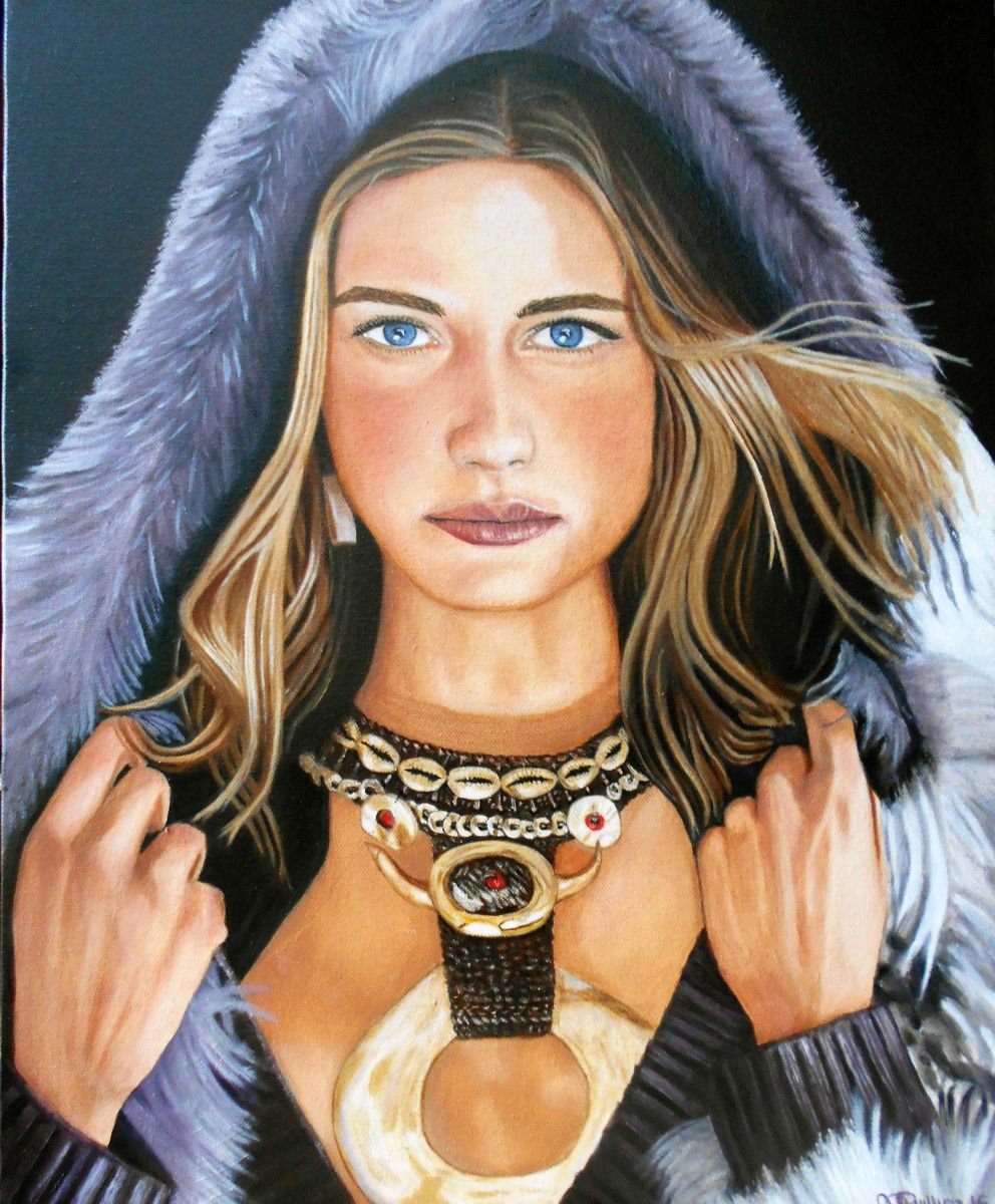 Woman in Fur & Jewelry by Jeffrey Allen Phillips - My JP Art