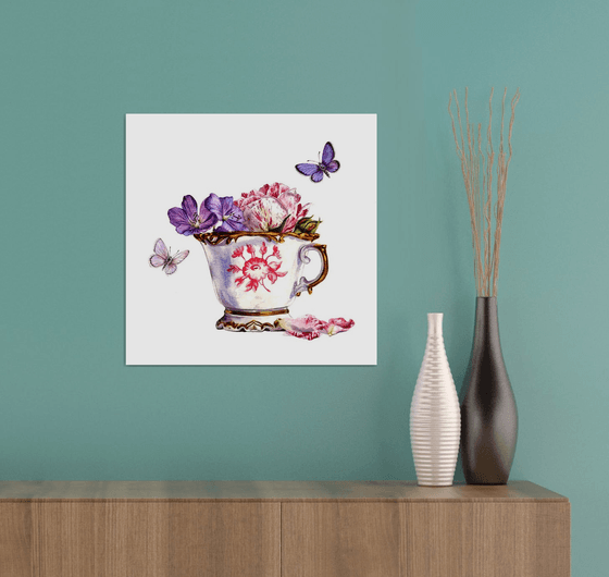 Tea Cup & Rose