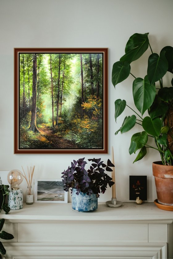 Forest Path in Soft Light