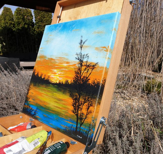 Sunset in the country